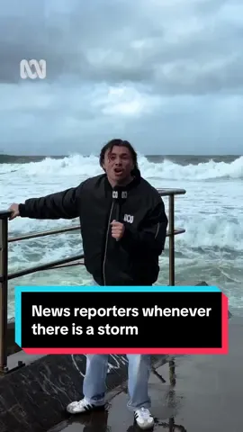 Newsroom: “Go outside, it’s good content.” 🎤@Tom Ford #newsreporter #storm #comedyskit #sydneyaustralia 