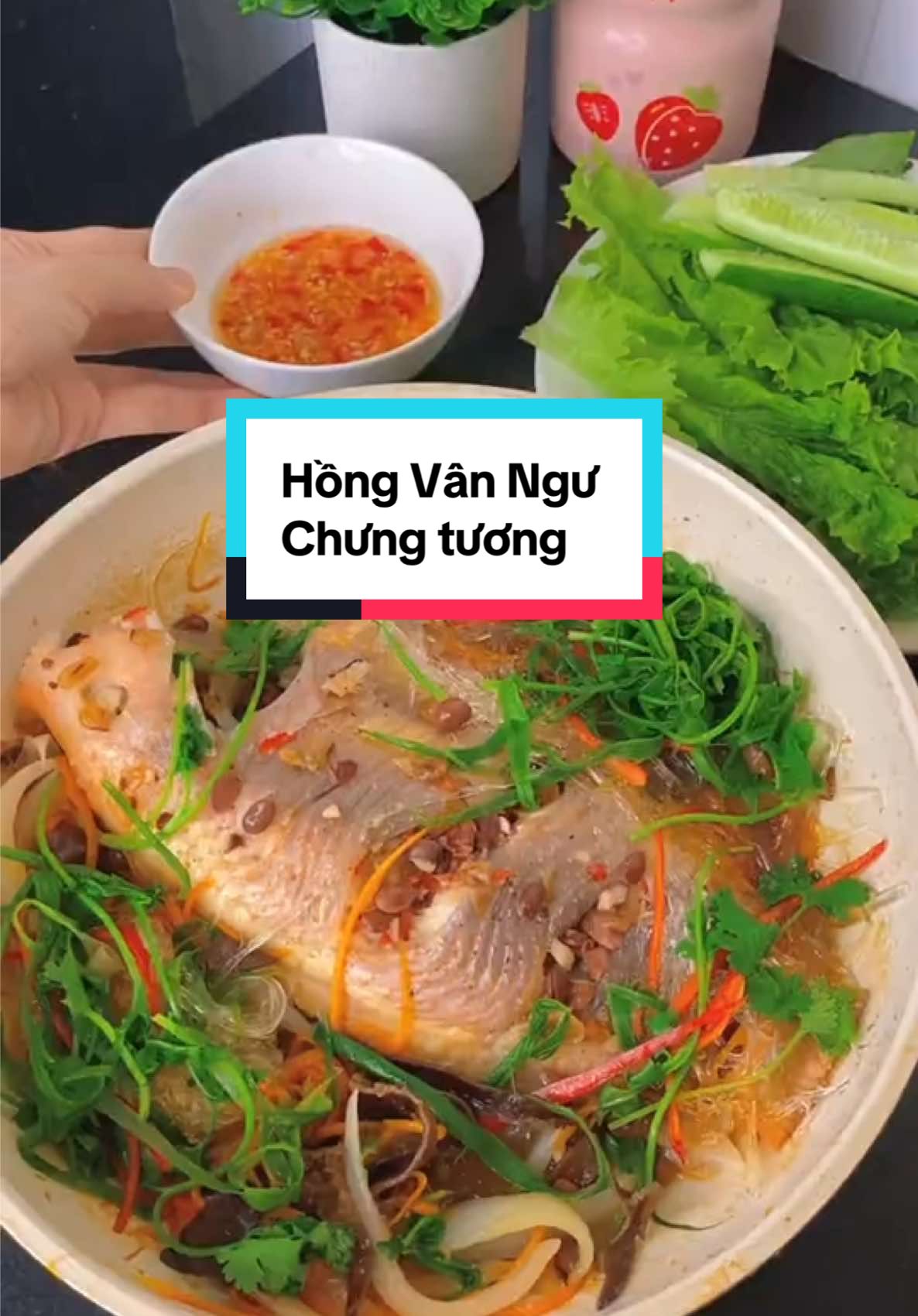 Đú trend hồng vân ngư chưng tương #cachungtuong #banhtrangme