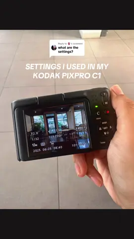 Replying to @🫀  Here’s the cam setting for pixpro c1  #kodak #digicam #pixproc1 #c1 