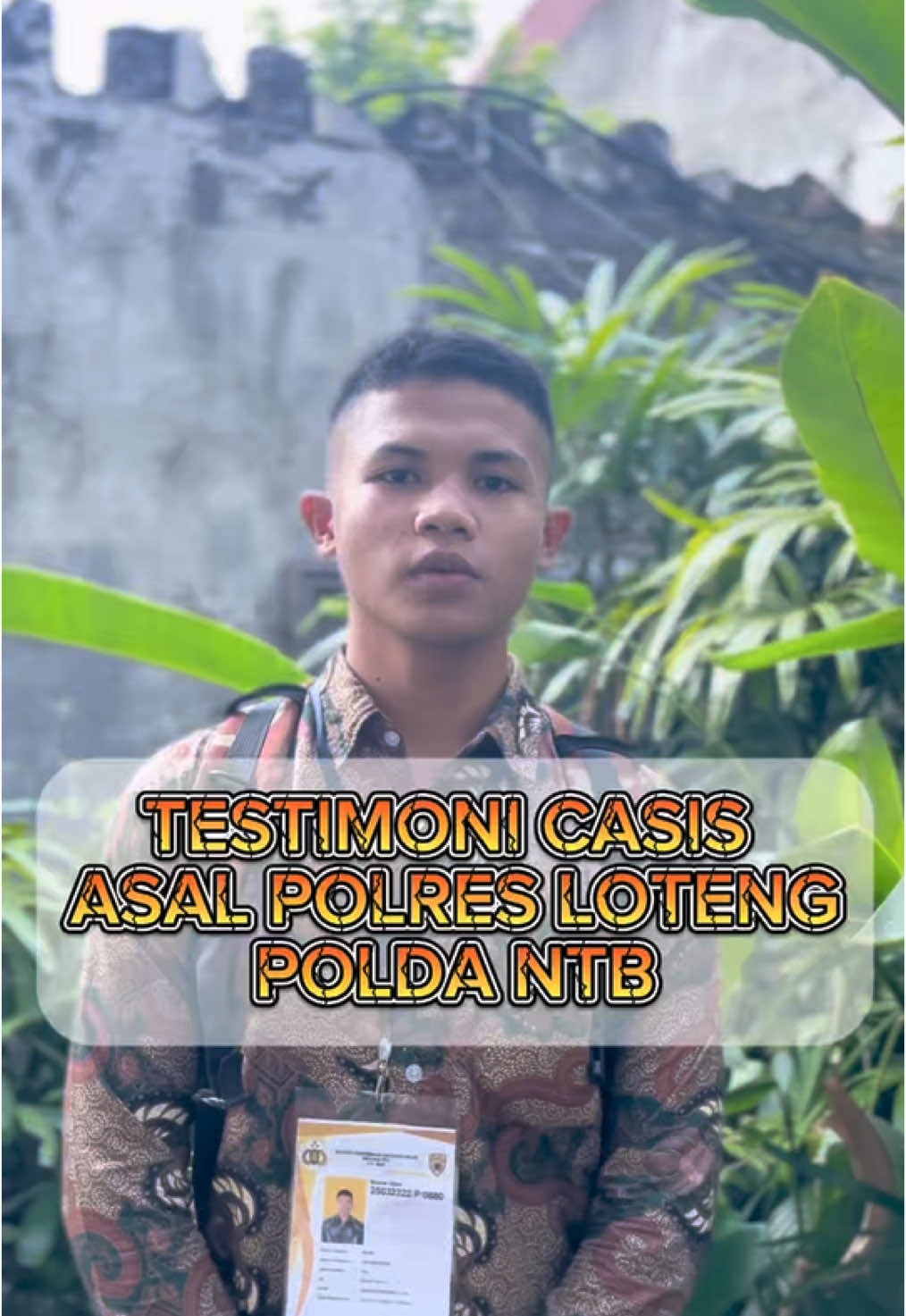 Salah satu testimoni dari casis asal pengiriman Polres Lombok Tengah Polda NTB . . . . @SSDM POLRI @Poldantb @Penerimaan Polri Polda NTB @PolresLombokTengah  #penerimaanpolri #casis #poldantb #casispolri #testimoni 