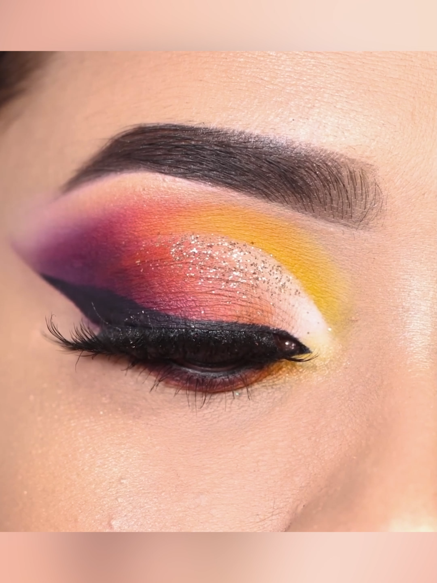 Step By Step Colorful Eye Makeup! #makeup #fyp #beauty