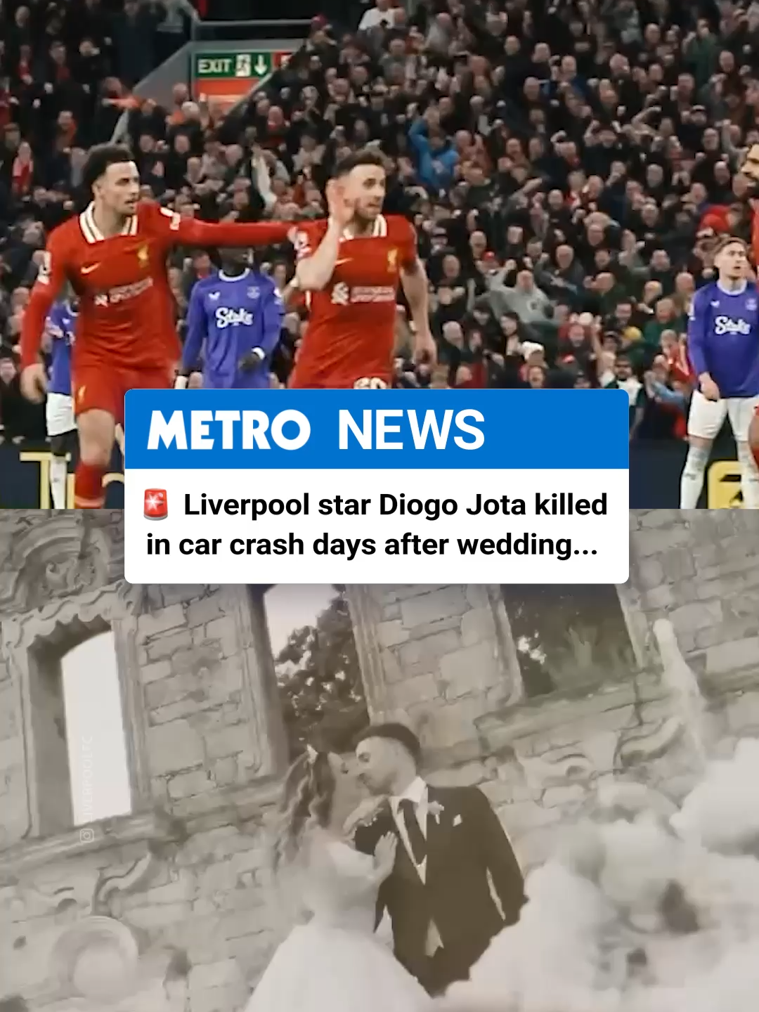 BREAKING: Liverpool's Portuguese forward Diogo Jota has died in a car crash in Spain according to local reports. The 28-year-old forward died in a crash near Zamora, just eleven days after his marriage to Rute Cardoso. Jota's brother André Silva, who played for Portuguese side FC Penafiel, is also understood to have died. #diogojota #liverpool#news#footballnews#portugal