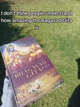 People think it's just a book filled up with quotes about Krishna but no, it is more than just a book. It is a way of life. It has all the answers that you have about life and this universe.  It tells you how to live and how to utilize life. What to avoid and what to learn. You'll finally understand the purpose of life. You will finally get to know how beautiful it is. You will look at everything way more differently and finally have an understanding of everything. Even if you don't believe in Krishna just give it a try and trust me you'll see a difference. Hare Krishna🙏❤️🕉🪷 #jaisanatandharm #ilovekrishna #bagavadgita #bestbookever #trust #viral #supremelord #fyp