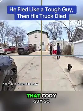 He Fled Like a Tough Guy, Then His Truck Died #cops #police 
