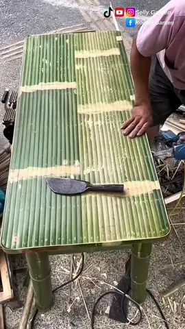 kreasi meja dan kursi dari bambu #pertanian #tipsberkebun #bambu #trikpintar