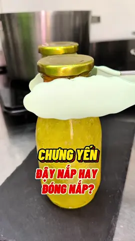 Mình thấy chưng yến đậy nắp hay đóng nắp đều như nhau cả, các bạn chỉ cần lưu ý nhiệt độ khi chưng là được #linafood #yenchung #yenchungtuoi 