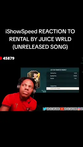 iShowSpeed reaction to Rental by Juice WRLD (unreleased)  #999forever #lljw #juicewrld999 #lljw999 #juicewrld #999 #signox999 