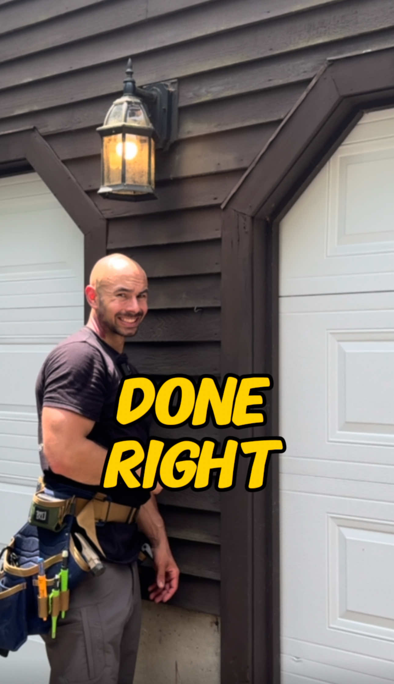 Garage door trim repair.  #remodel #construction #contractor #DIY #carpenter 