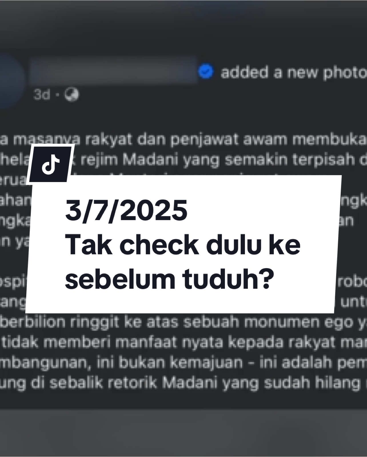 Celah mana hospital habis ubat seperti dituduh “Mat J” ini? Sekolah daif juga semakin dapat perhatian oleh Kerajaan MADANI. Tak pasti jangan kongsi. 