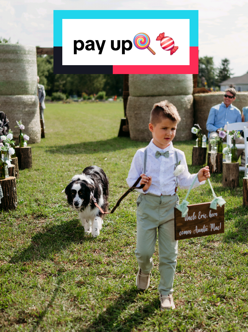 who got bribed down the aisle?👀 #kidsatweddings #ringbearer #ontarioweddingvideographer 
