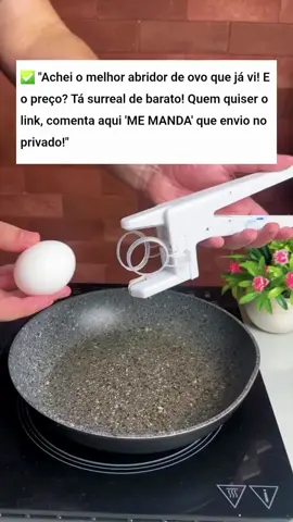 💡 O SEGREDO pra quebrar ovo sem sujeira! 🍳✨ Achei esse abridor de ovos na Shopee e nunca mais fiz bagunça na cozinha! 🤩 Praticidade que a gente ama! ➡️ Link na bio! #abridordeovo #dicasdecozinha #truquedeovo #ovoperfeito #cozinhapratica #achadosShopee