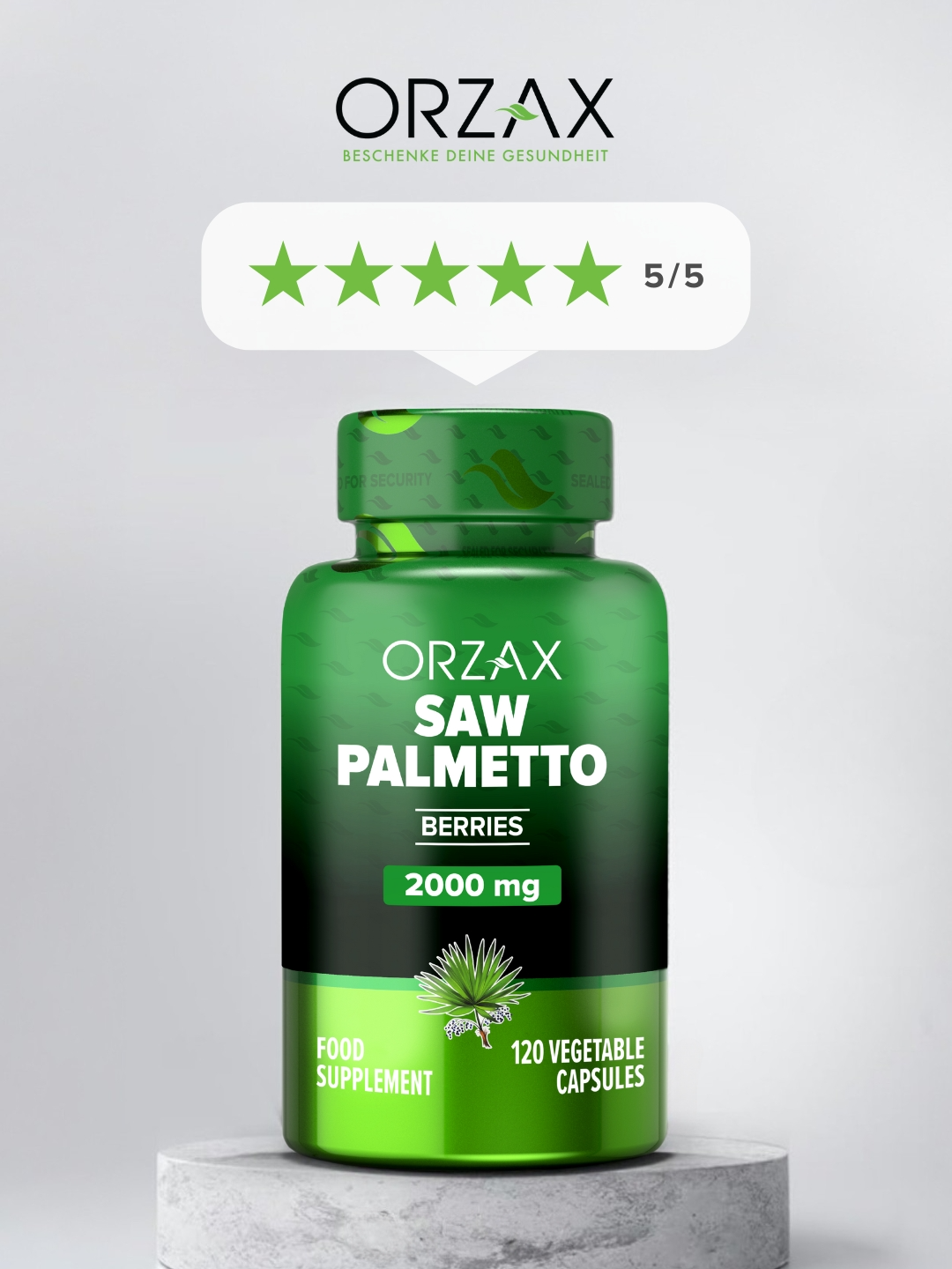 Du suchst echte Qualität? 💚 Unser Kunde ist begeistert: „Hochwertiges Produkt, rundum zufrieden!“. Entdecke Orzax Saw Palmetto! 🔗 www.orzax.de #orzax #sägepalme #vegan #wohlbefinden #kundenzufriedenheit