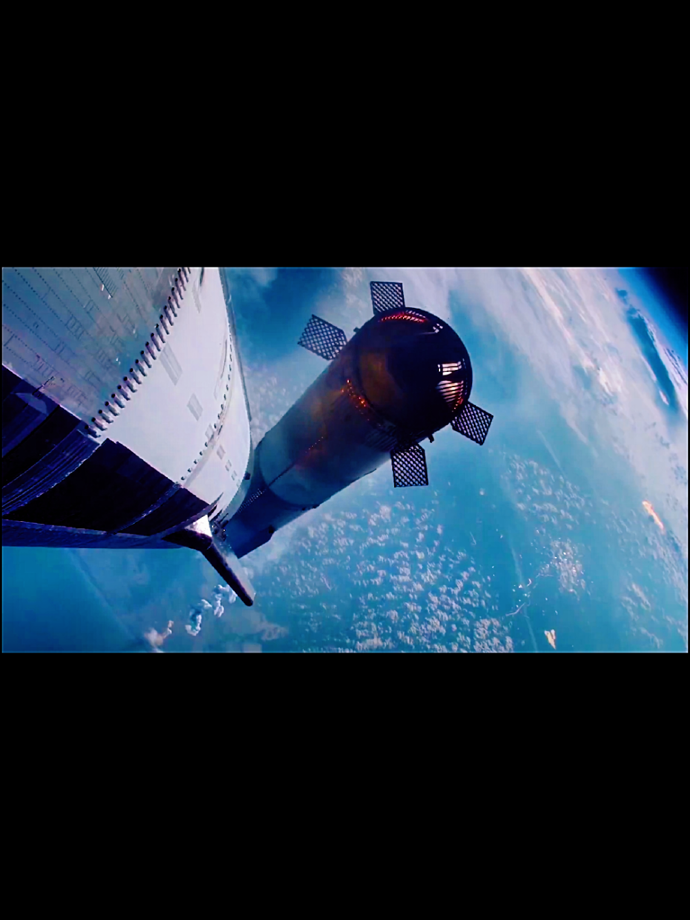 Starship Propulsed Stage Separation of the Ninth Test Flight  #spacex #space #falcon9 #starship #spaceexploration #engineering #physics #spacecraft #future #moon #rocketry #astronaut #Astronomy #earth #starbase #mars #cosmos #nasa #galaxy #launch #elonmusk #rocket #liftoff #spacexnews #technology #science #universe #spacexlaunch 