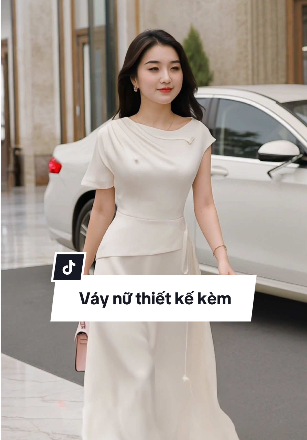 Váy thiết kế cổ tròn kết hợp chân vây lụa siêu xinh. #xuhuongtiktok #xuhuong #fyp #thoitrangnu #damnu #vayxinh #damnuxinh 