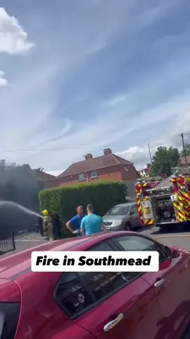 Fire in Southmead, quick response from Avon fire and rescue. Very luckily it did not spread onto other properties. 