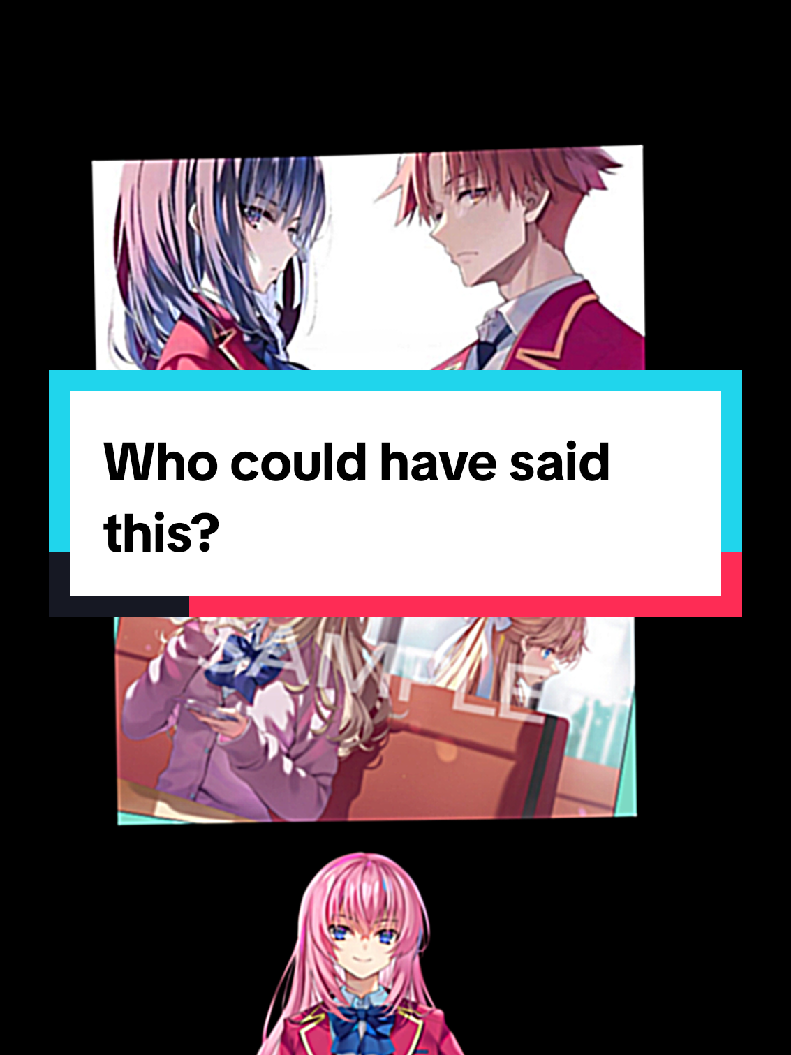 Who could have said this? #classroomoftheelite #youkosojitsuryokushijou #you_zitsu #ayanokoujikiyotaka #kiyotakaayanokouji #horikitasuzune #suzunehorikita #horikita #suzune #ayanokoji #ayanokouji #uwu 