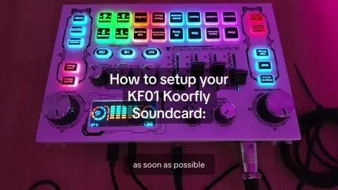 secret para sa mas upgraded na livestream! here’s how to setup the soundcard: #KOORFLY #soundcard #kf01 