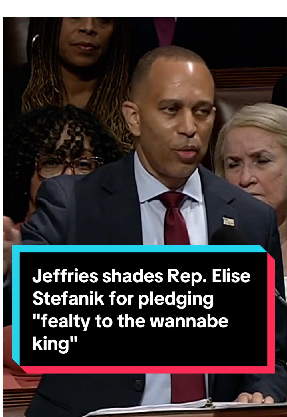 House Minority Leader Hakeem Jeffries, D-N.Y., excoriated Republicans during a marathon House floor speech Thursday in an attempt to delay the passage of the sweeping GOP bill for President Donald Trump’s agenda. During his speech, he called out Rep. Elise Stefanik (R-N.Y.) for pledging 