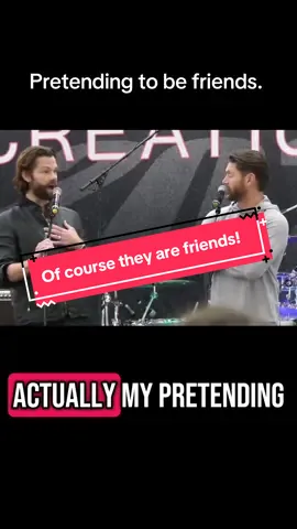 Of course they are friends #jensenackles #deanwinchester #jaredpadalecki #samwinchester #spnfamily #SPN #FYP #FORYOU #brothers #celebrity #supernatural #singer #music 
