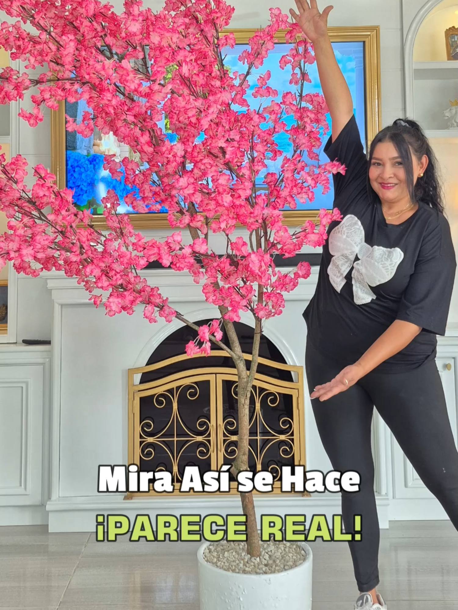 ¡como hacer un arbol de cerezo artificial! #tendencia #tutorial #manualidades #homedecor