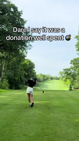 Part 2: hitting drives for donations at charity events :)) #golf #golfgirl #longdrive 