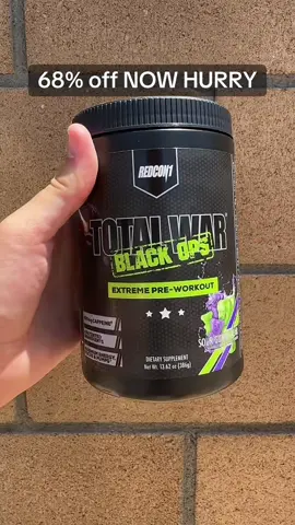 Pick yours up quick guys 68% off pre workout total war