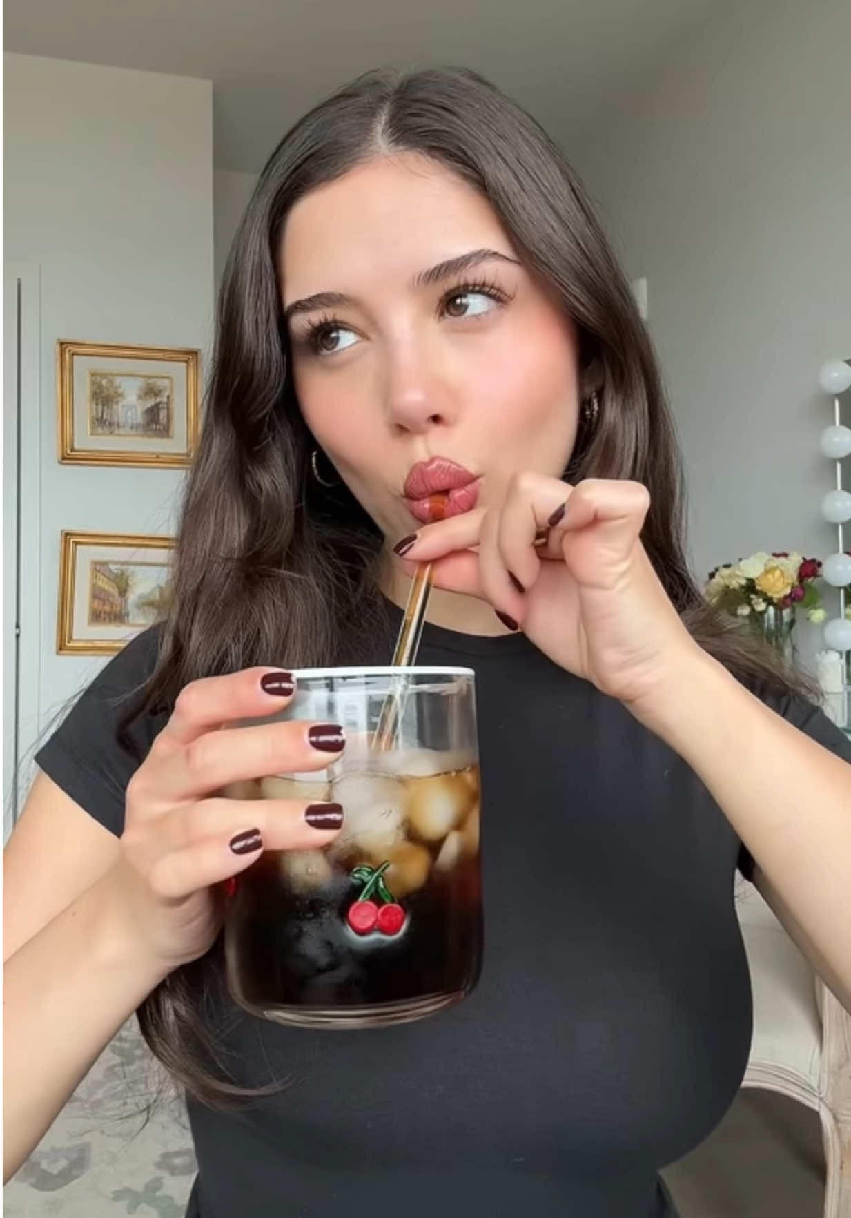 A very cherry afternoon with my favorite indulgence, the new @Pepsi Zero Sugar Wild Cherry and Cream soda! 🍒🥤✨ #PepsiPartner #GetWild