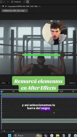 Así podes usar After Effects para remarcar ciertos elementos de un video. Si tenés un trípode es mucho más fácil pero la técnica te va a servir igual. Este tipo de videos que estoy adentro de After te gustan o se hace medio un quilombo?  #aftereffects #motiongraphics #videoeditor #gym