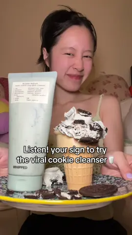 @WHIPPED cookie clay mask is viral for a reason🍪🌿🍦✨ Pores? Cleansed. Tightened. DONE. #WHIPPED #WHIPPEDCleanser #facecleanser #makeup #prep #makeupbase #basemakeup #cleanser #koreanskincare #skincaretips #skintok #pores #claymask #smoothskin #cakeymakeup #blackhead #viralskincare #prepskincare #doughcleanser #cookiecleanser #kbeauty