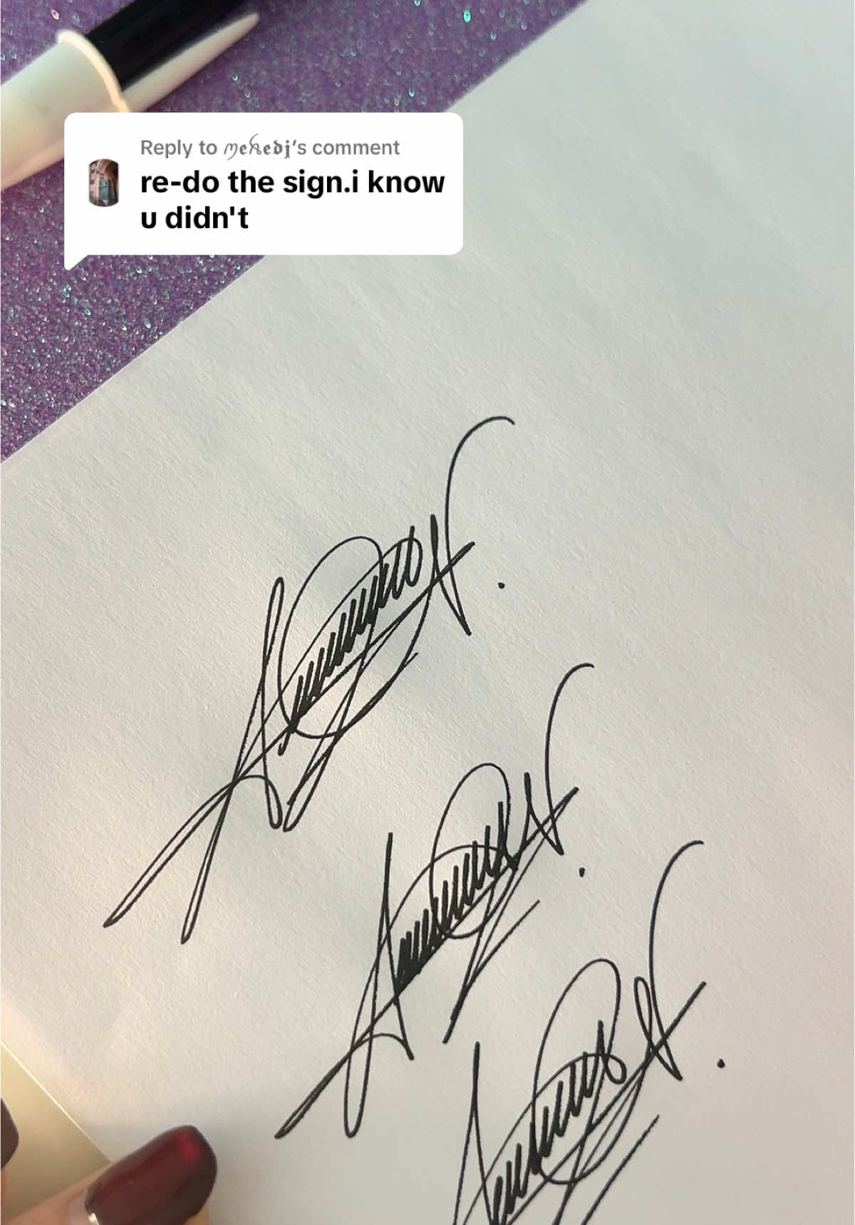 Replying to @ꪑ𝖊ꫝ𝖊𝖉𝖏 I don’t just design them. I teach my clients how to own them 🖌️ Link in bio to order yours! FREE Video Tutorial included 🖌️ #SignatureQueen #BossCalligraphy #SIGNATUREDESIGN 