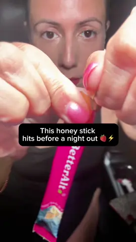 Replying to @Shanée💞💚(Shanay) Energy and calm in one set? Yes, please. 🍓 One stick helps me focus and boost stamina, the other helps me actually relax. Both taste like strawberry honey and fit in my bag #honeystick #dealsforyoudays #shilajit 