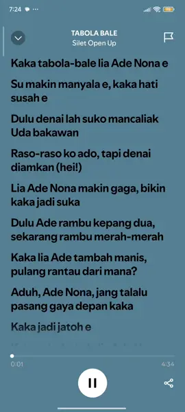 lirik lagu full tabola bale timur