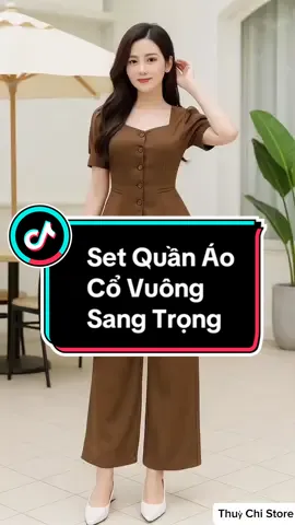 Sét áo cổ vuông, quần suông dang trọng, chất vải cotton lạnh mềm mát. #doboxinh #thoitrangnu #xuhuong #viral #thinhhanh 