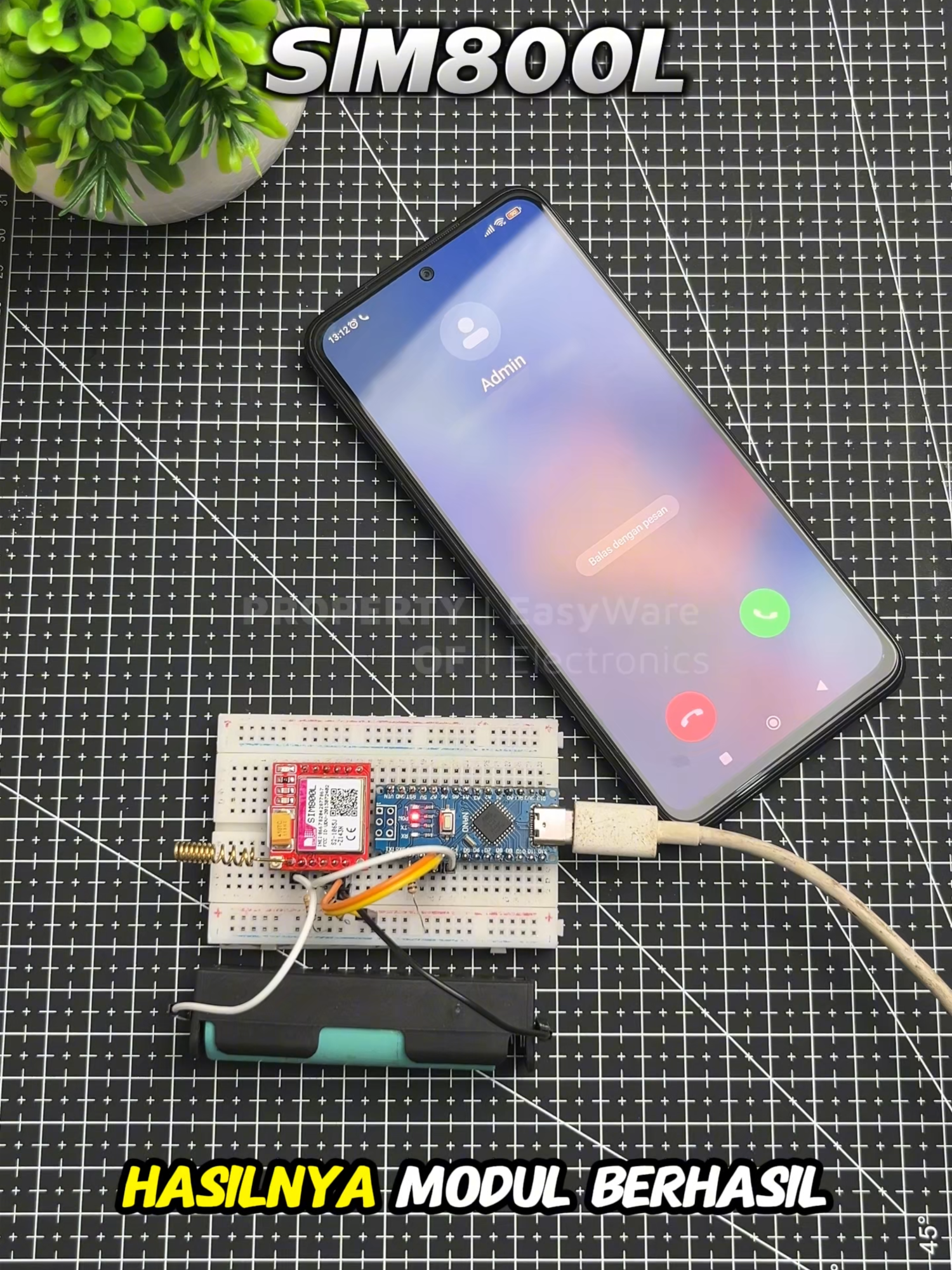 📶 Modul SIM800L Kamu Gagal Connect?? 😱 Jangan buru-buru bilang rusak! Bisa jadi masalahnya cuma sepele. Tegangan kurang, arus nggak cukup, atau kabel kebalik. 🔍 Yuk, cari tahu bareng! Tonton video ini sampai habis. Kita bahas: ✅ Penyebab paling sering bikin SIM800L ngambek ✅ Cara cek tegangan & arus dengan mudah ✅ Tutorial biar modul siap kirim SMS dan data tanpa drama #SIM800L #GSMModule #Arduino #IoT #BelajarArduino #Elektronika #ArduinoProject #DIYProjects #Mikrokontroler #SensorModule #ArduinoIndonesia #TipsElektronika #GSM #GSMProjects #ModuleGSM #Troubleshooting #BelajarIoT #ProyekArduino #TutorialArduino #RekanEasyWare #EasyWareElectronics