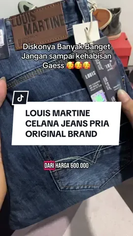 Diskonya banyak banget celana jeans pria original brand #celana #celanapria #celanajeanspria #promoguncang77 #louismartineoriginal 