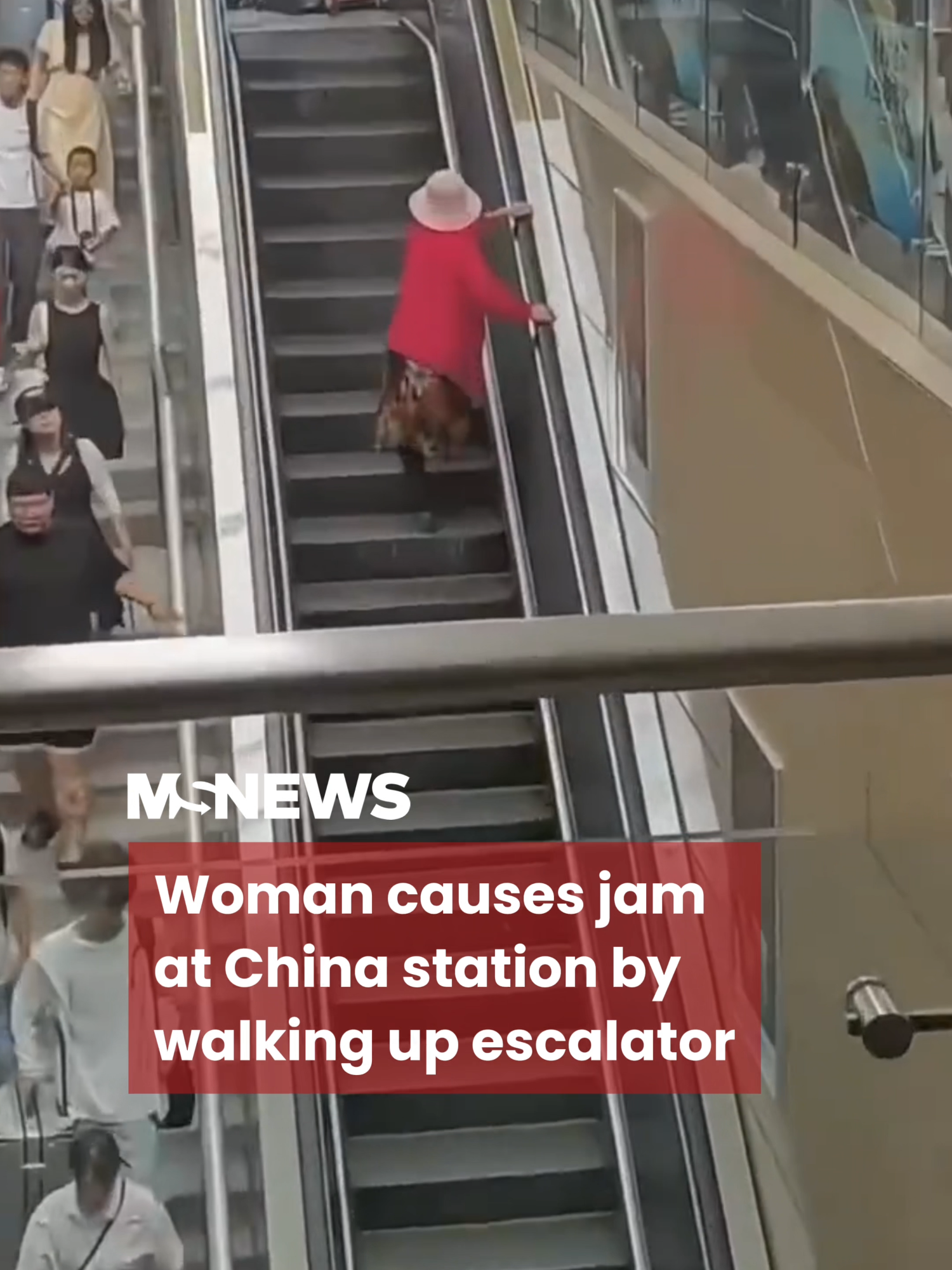 Just take the stairs next time, ma’am.🚶‍♀️#mustsharenews #sgfyp #china #escalator