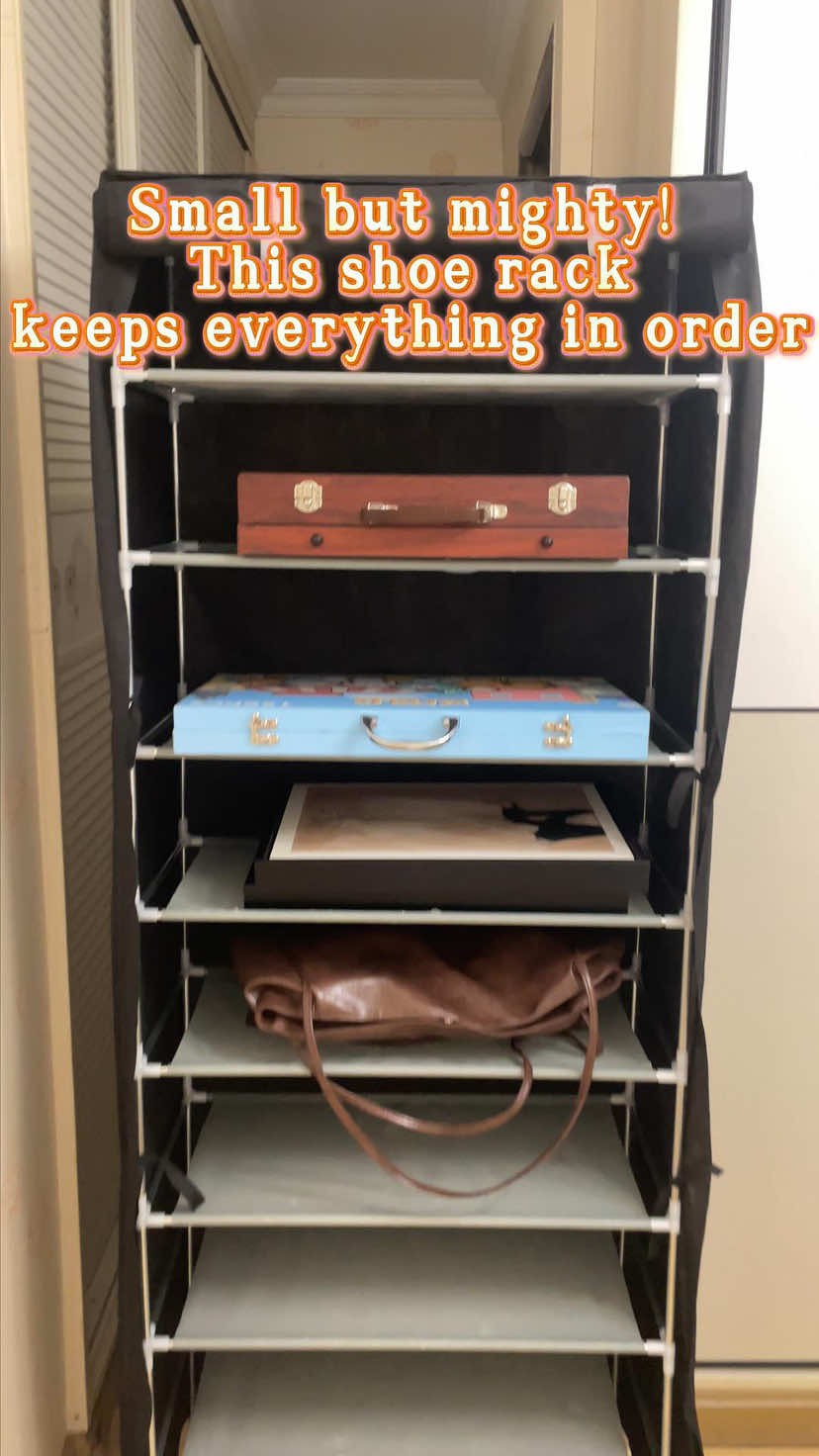 Tiny space? No problem! This shoe rack works magic.#shoerack #homedecor #organizationideas