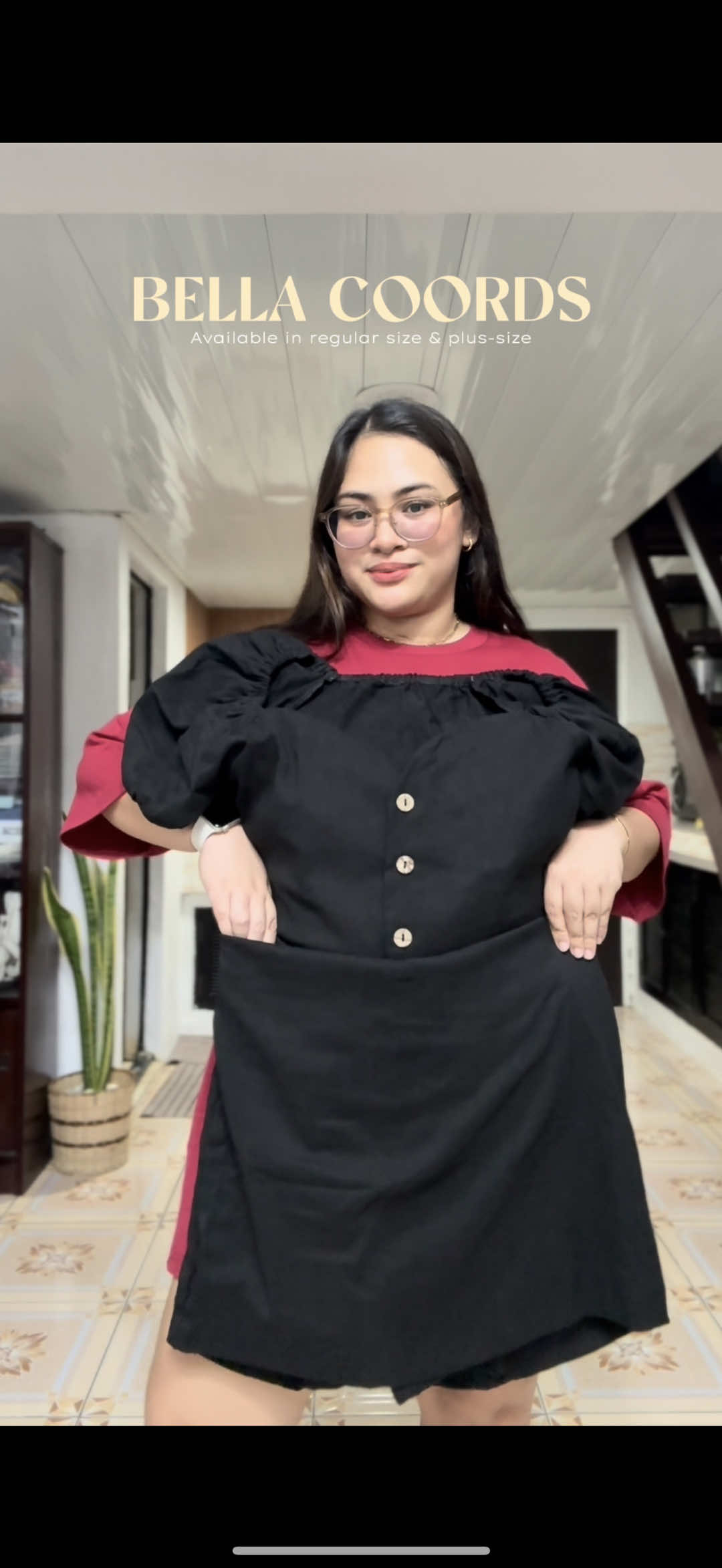 Grabe din tong bella coords na to 🤩 super bet na pa skirt talaga siya front to back 🖤 #plussize #plussizecoords #plussizeoutfit #ternooutfit 