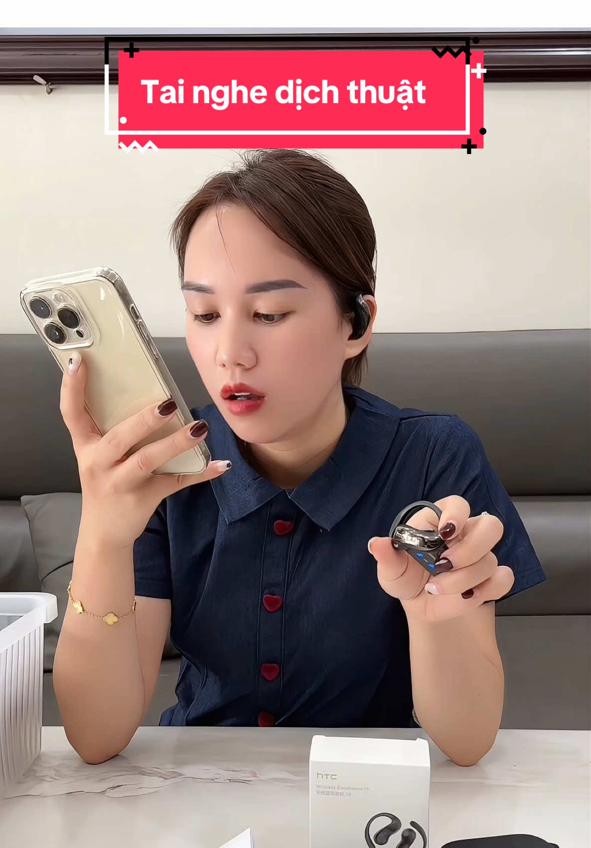 Tai nghe đa năng giờ đây kết hợp thêm tính năng độc đáo dịch thuật lên tới 135 ngôn ngữ #xuhuong #hangmen96 #tainghedichthuatbluetooh #taingheows 