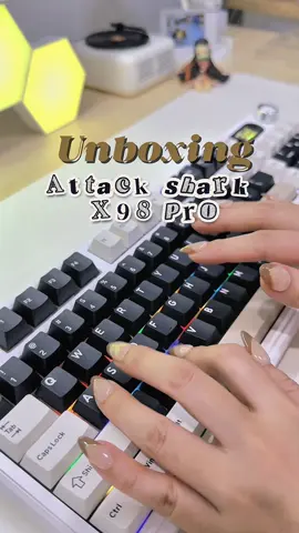 Lovin’ my new capuccino assassino colored keyboard from Attack Shark X98 Pro ☕️ #keyboardasmr #attackshark #asmrvideo #asmrtiktoks #trendingviral 