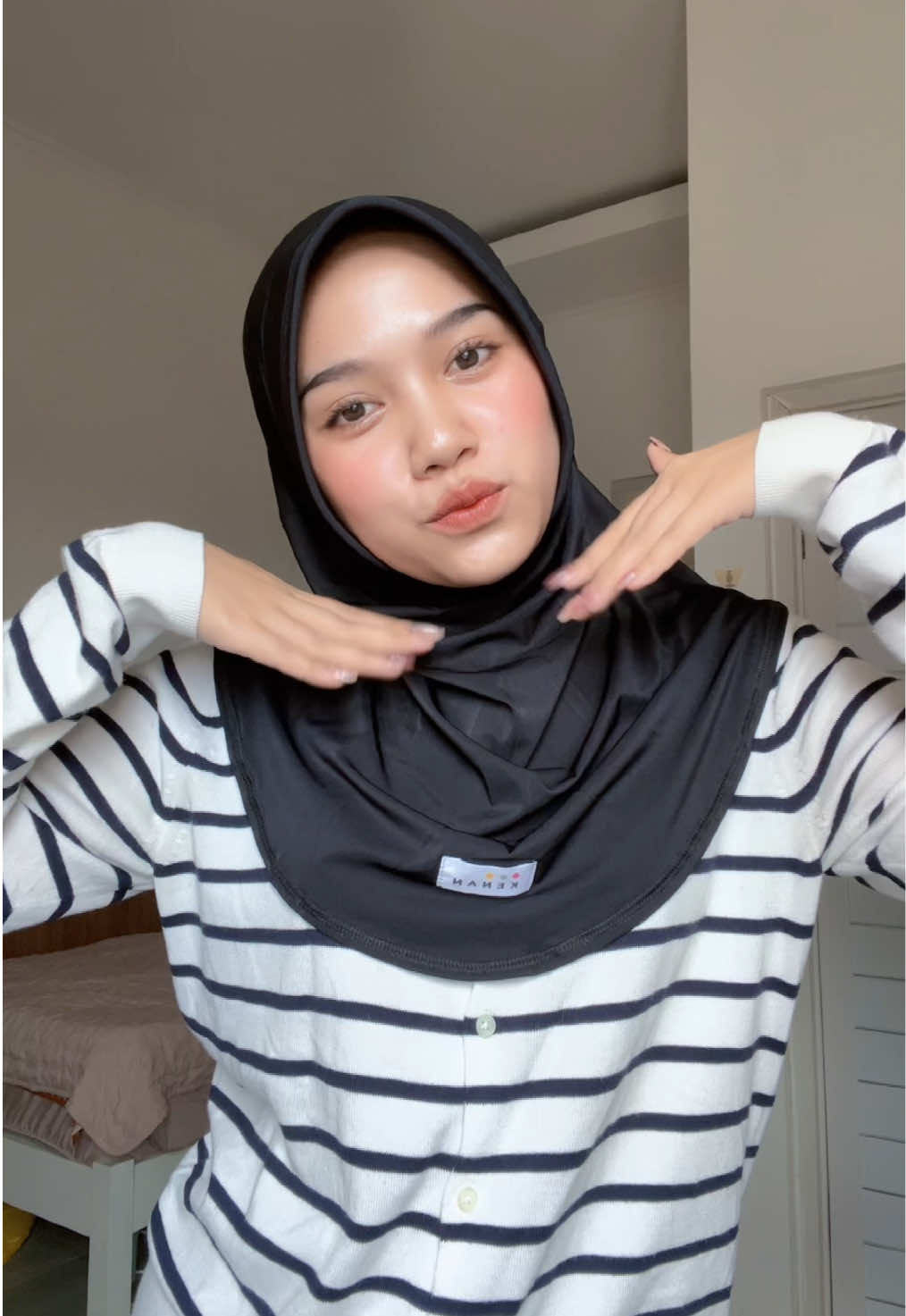 Hijab terbaruu kenan nihh cakepp bgt 😍 #hijabinstan #bergopettebal #bergojersey 