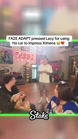 FAZE ADAPT pressed Lacy for using his car to impress Ximena  #Lacy #faze #fazeclan #lacyirl #marlon #fyp #viral #ximena - Faze Lacy stream on twitch with Ximena #adapt #fazeadapt #faze #fazeclan #fyp #viral - faze adapt live on twitch 