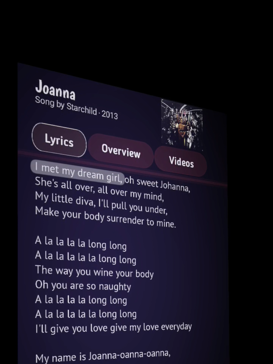 Joanna 🙌🎶 #lyrics #lyricsmusic #lyricsvideo #joanna #starchild #fypforyoupage #fypforyou #lirickoss 