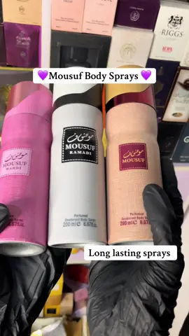 Mousuf body sprays  Available for immediate purchase  3500 each  #nanascentparfumerie#yourperfumedoctor#perfumevendorinagoiwoye#bodysprays#longlasting#mousuf#perfumetiktok