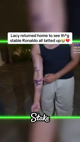 Lacy returned home to see th*g stable Ronaldo all tatted up😭💔 #Lacy #faze #fazeclan #lacyirl #marlon #fyp #viral #ximena - Faze Lacy stream on twitch with Ximena #stableronaldo 