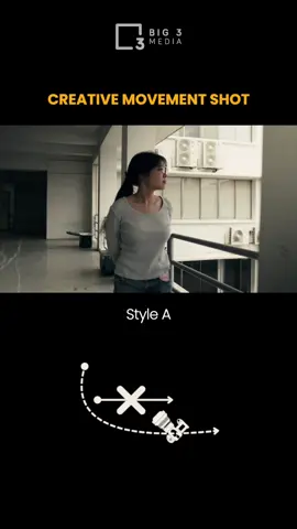2 creative camera movements to showcase your character! 🚶🏻‍♀️ Which style do you prefer? #locationreveal #maincharacter #contentideas #cameramovement #videographytips