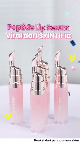 ❤️ Kita usahakan bibir cerah dan plumpy itu!👄💄 Mumpung harganya lebih murah, cuss checkout Peptide Brightening Lip Serum di TikTok Live🫦 #skintific #PeptideBrighteningLipSerum #LipSerumSkintific #BibirHitam #DryLips #HealtyLips #LipPlump #Peptide #PinkLipSerum