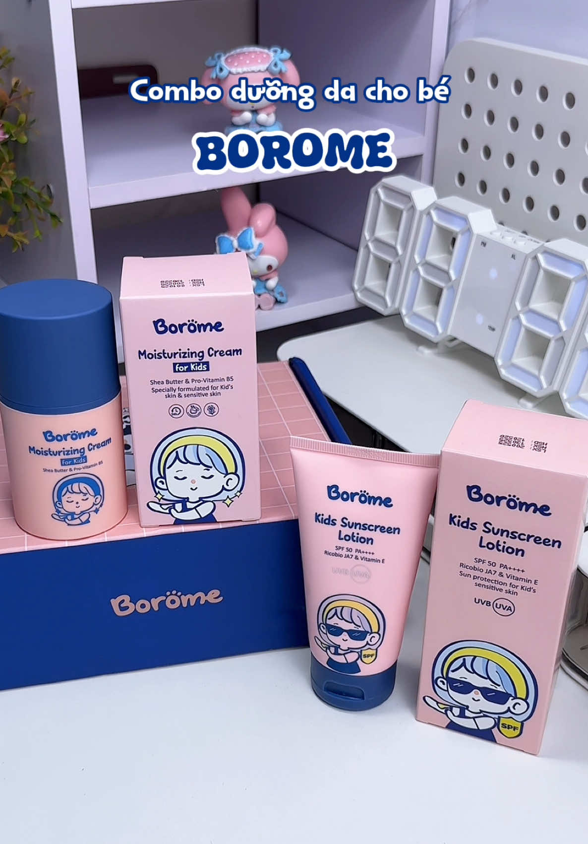 Combo dưỡng da cho bé #borome #boromevietnam #duongdachobe #chongnangchobe #unboxing 
