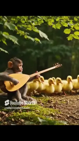 Maymun Show:Erik Dalını duyunca çoştular.#keşfet #trend #shorts #maymun #ördek #hayvanlar #duck #monkey #oyunhavası 