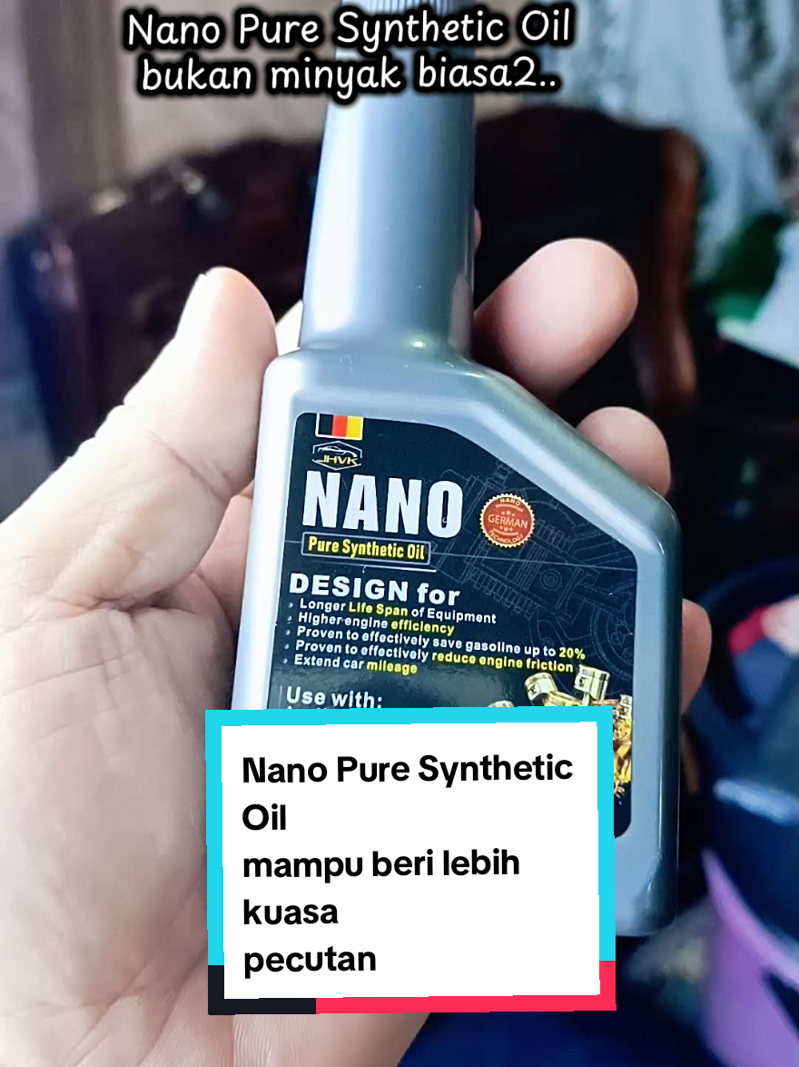 nano pure synthetic oil minyak teknologi Jerman #nanopure #minyakhitam #kurangkangeseran #enjinpadu #jimatduit #puresynthetic #pickup 